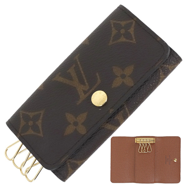 Louis Vuitton Key Case 4 Key Case Multicle 4 Leather Handbag Brown